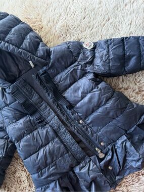 Moncler Gamme Bleu Girls' Navy Quilted Down Puffer Jacket
